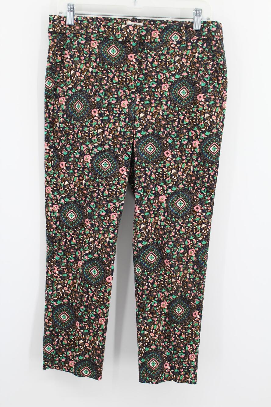 J Crew Begonia Skimmer Ankle Pants size 6 multi print